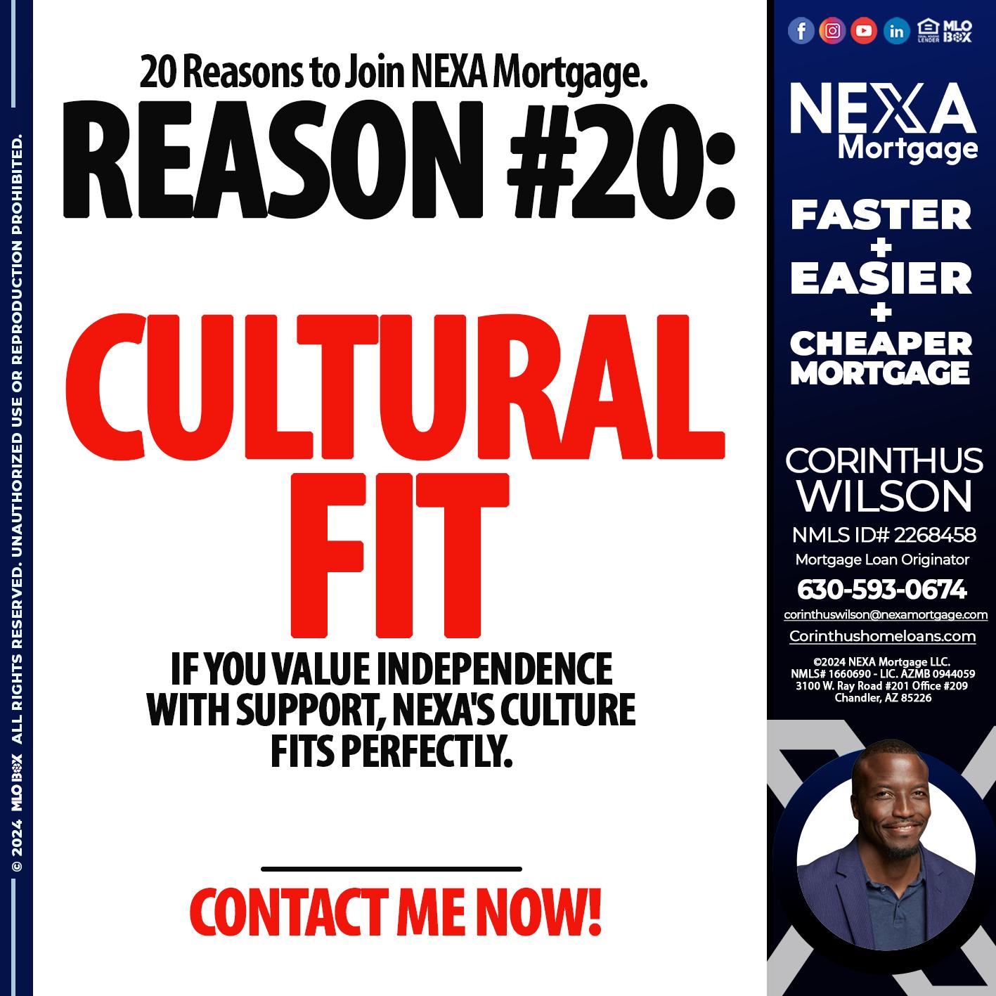 REASON 20 - Corinthus Wilson -Mortgage Loan Originator