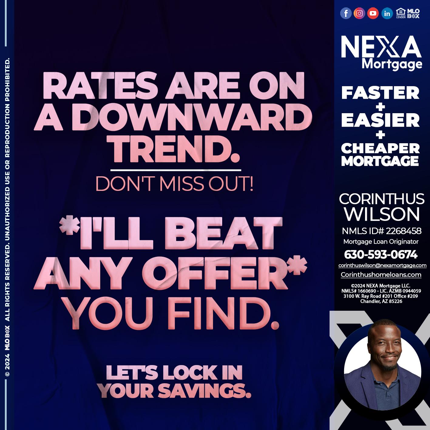 RATES - Corinthus Wilson -Mortgage Loan Originator