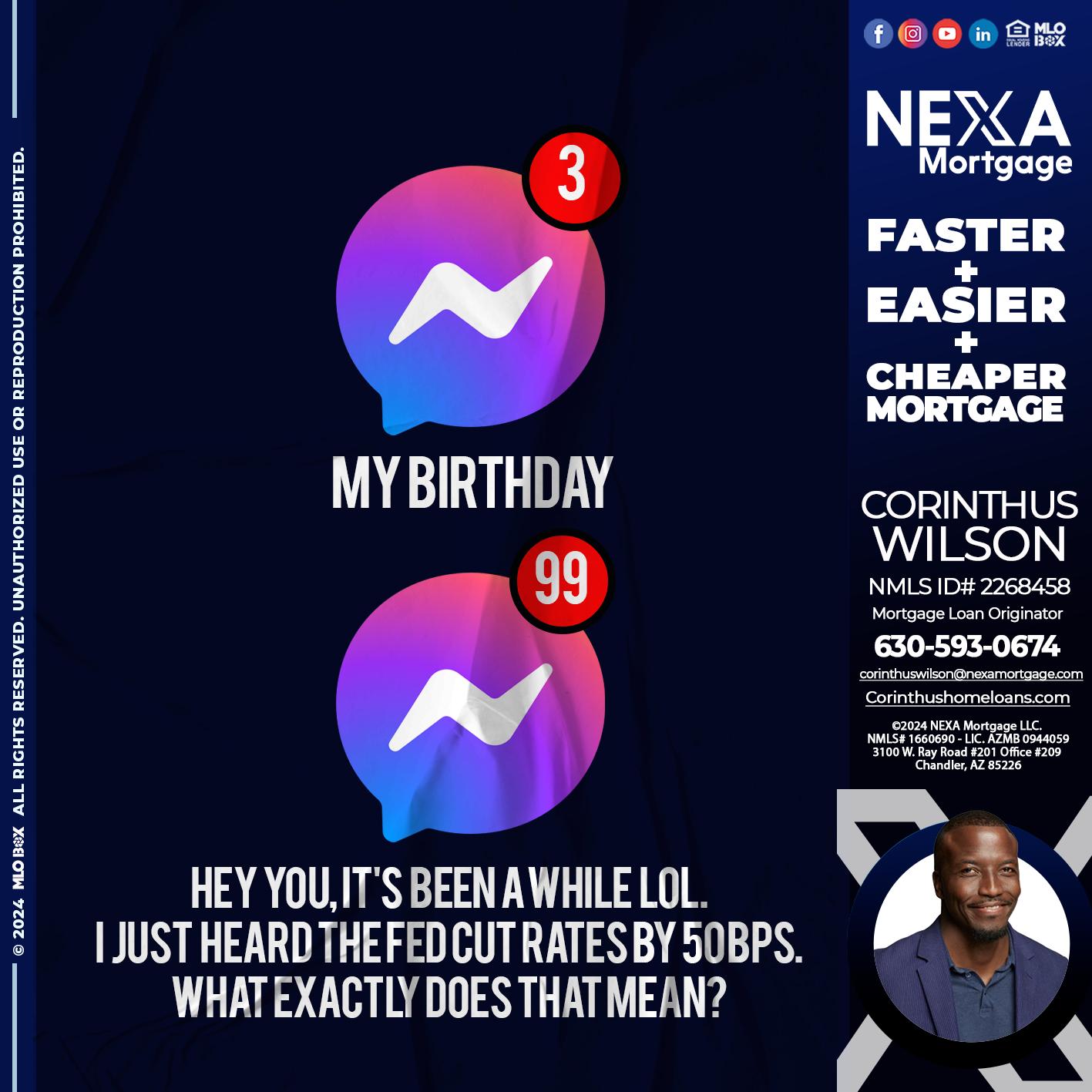 birthday - Corinthus Wilson -Mortgage Loan Originator