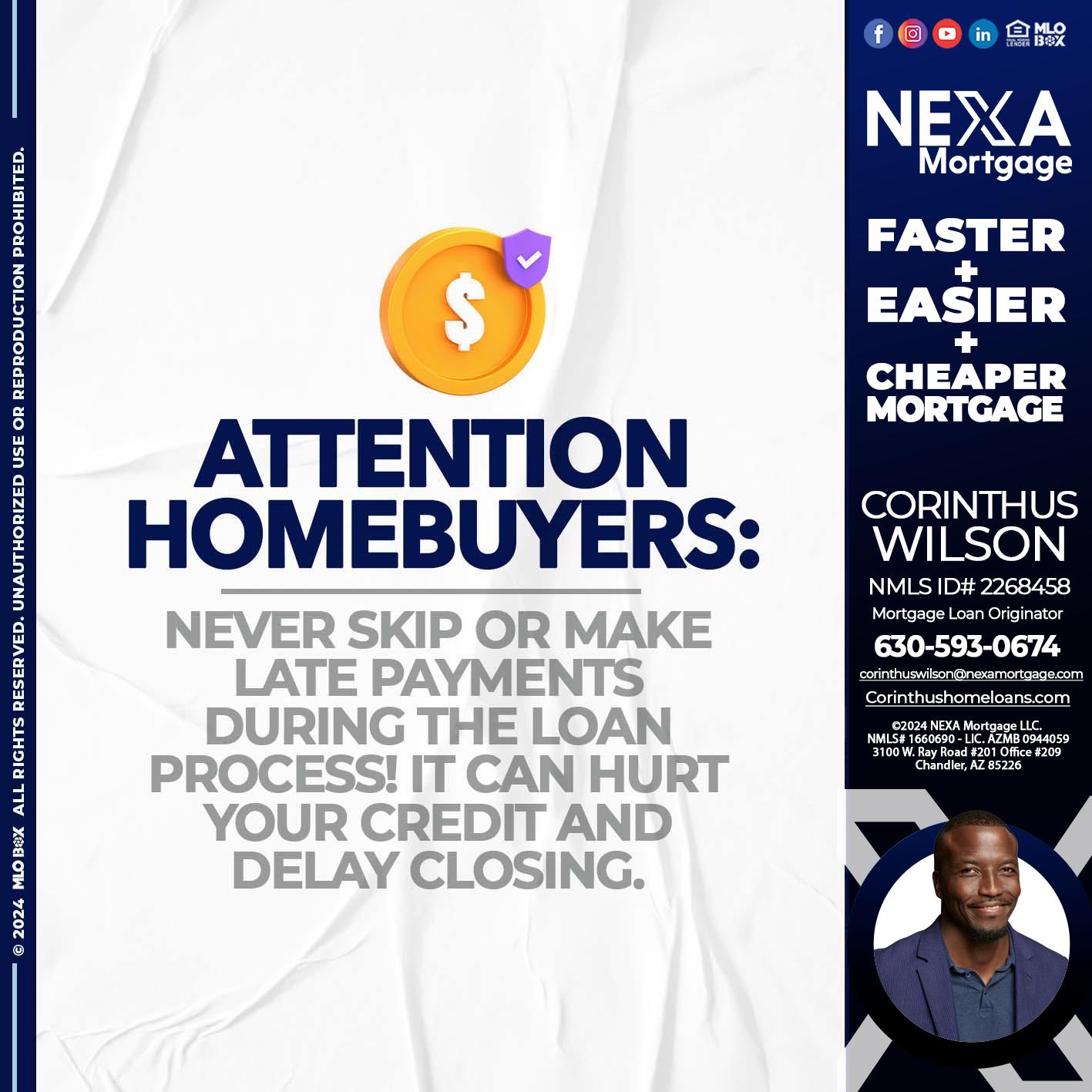 attention - Corinthus Wilson -Mortgage Loan Originator