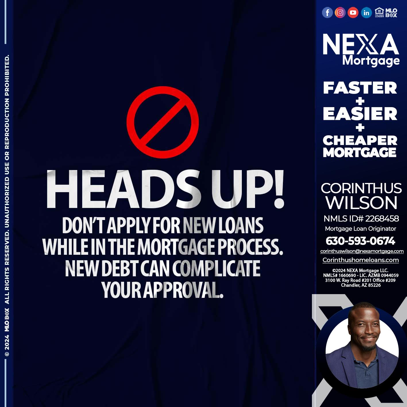 heads up - Corinthus Wilson -Mortgage Loan Originator