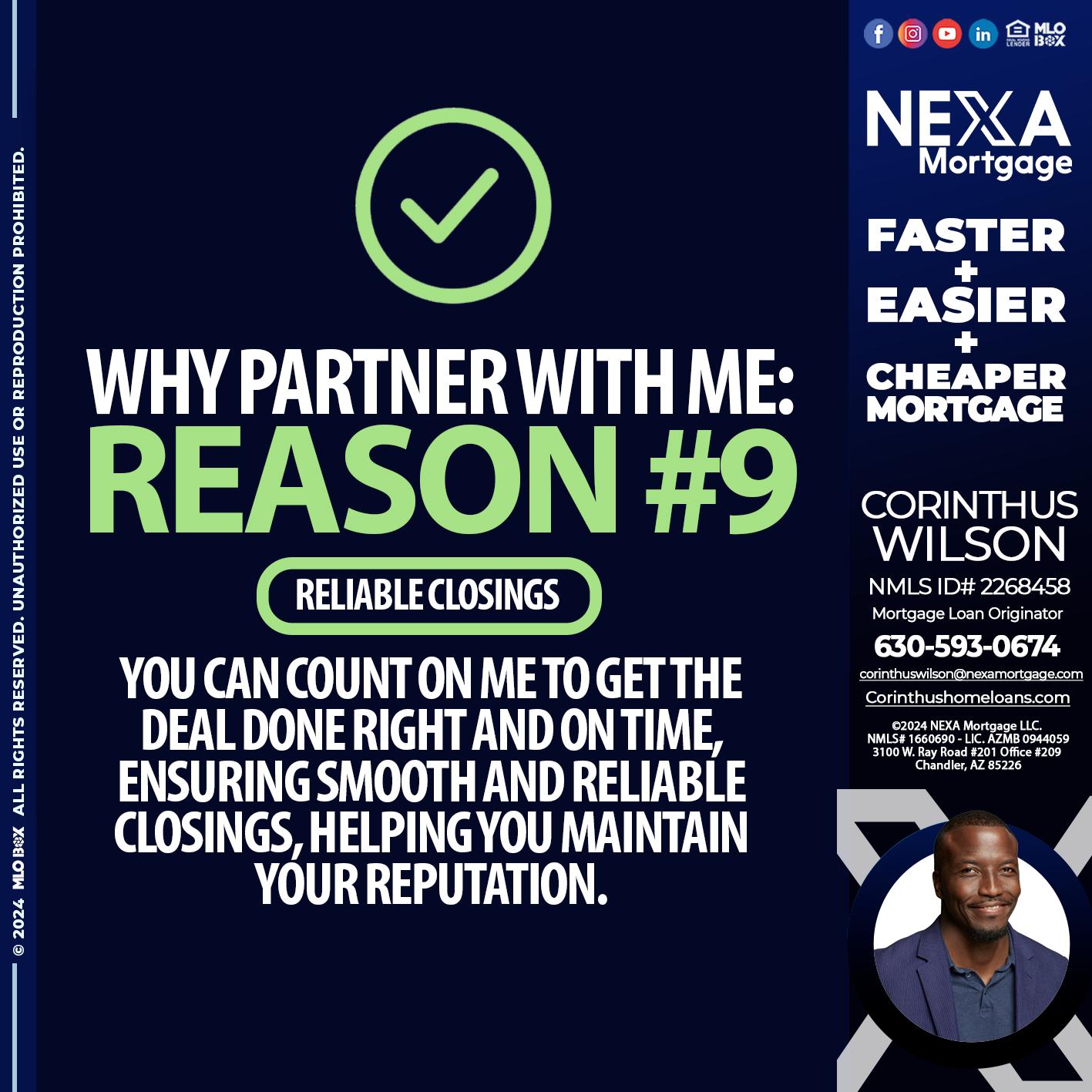 REASON 9 - Corinthus Wilson -Mortgage Loan Originator