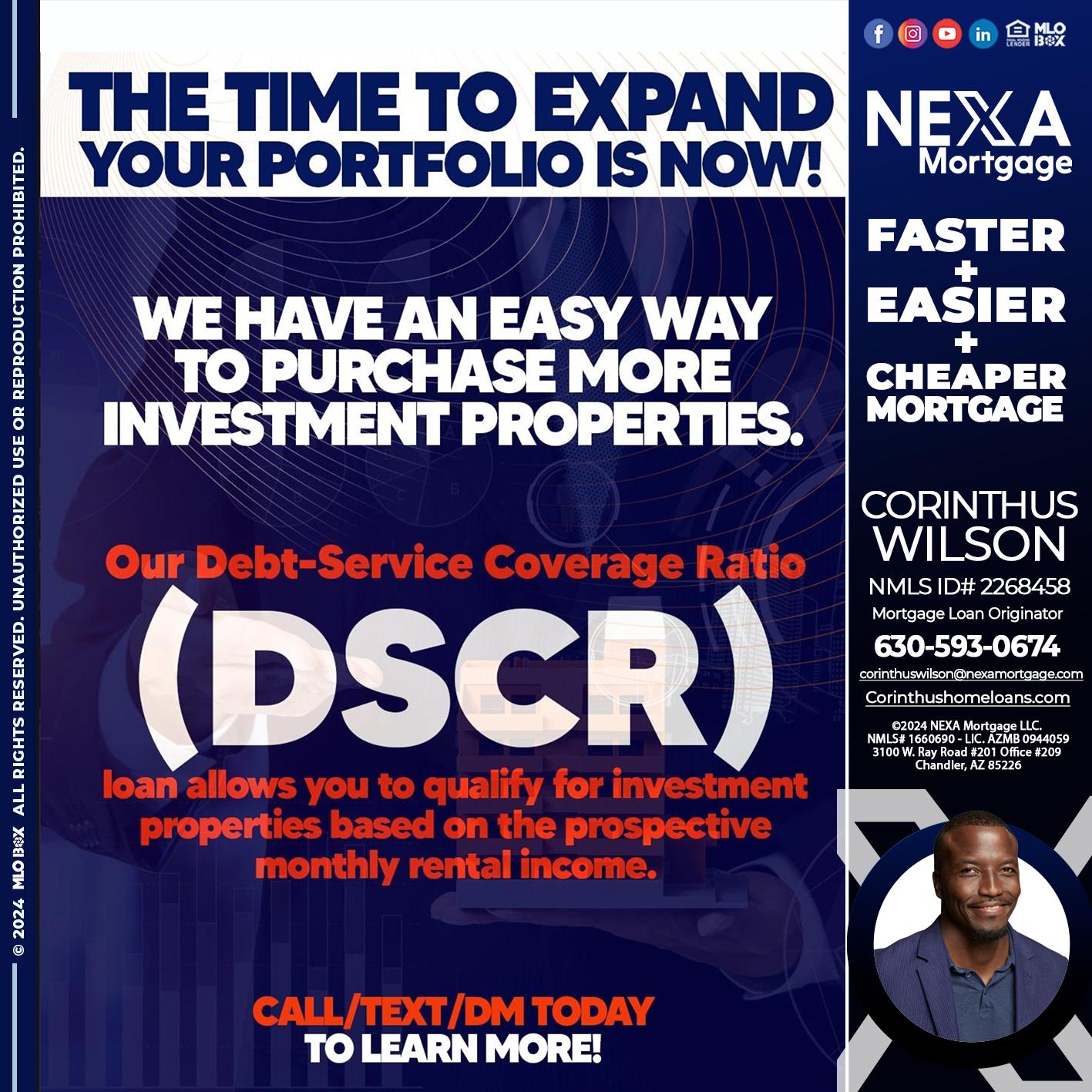 DSCR - Corinthus Wilson -Mortgage Loan Originator