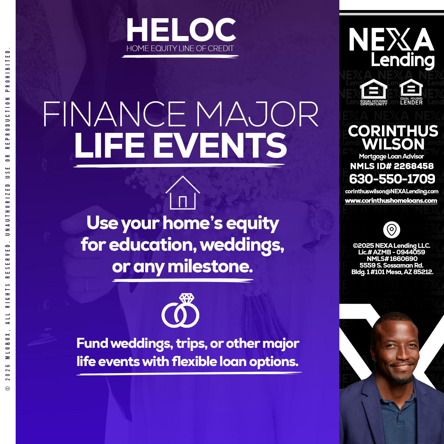 HELOC - Corinthus Wilson -Loan Advisor/Investor/Commercial/International