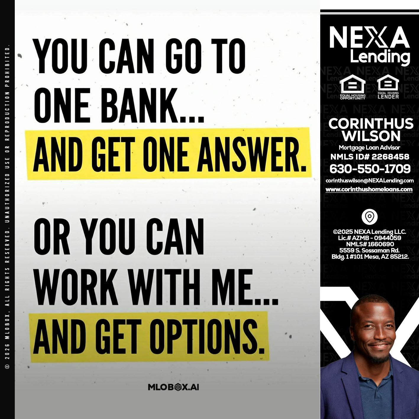 YOU CAN GO TO - Corinthus Wilson -Loan Advisor/Investor/Commercial/International