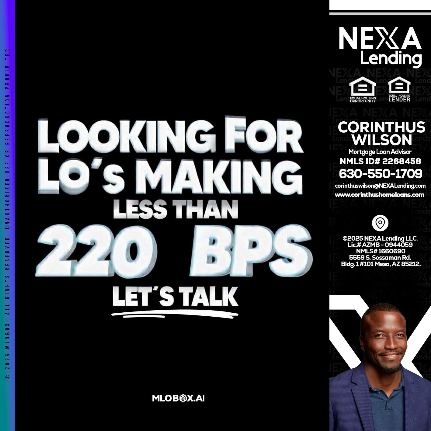 LOOKING FOR - Corinthus Wilson -Loan Advisor/Investor/Commercial/International