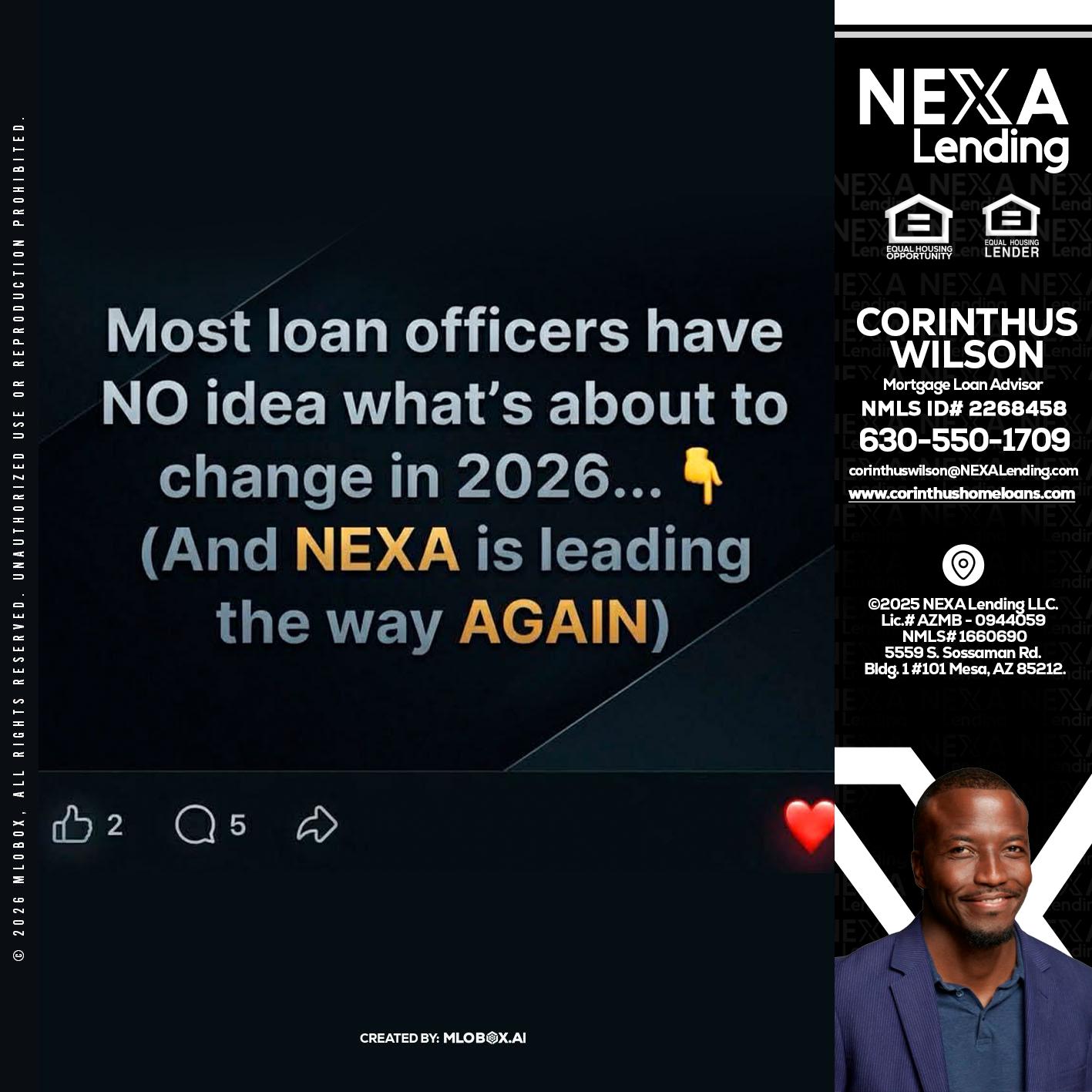 most loan officers - Corinthus Wilson -Loan Advisor/Investor/Commercial/International