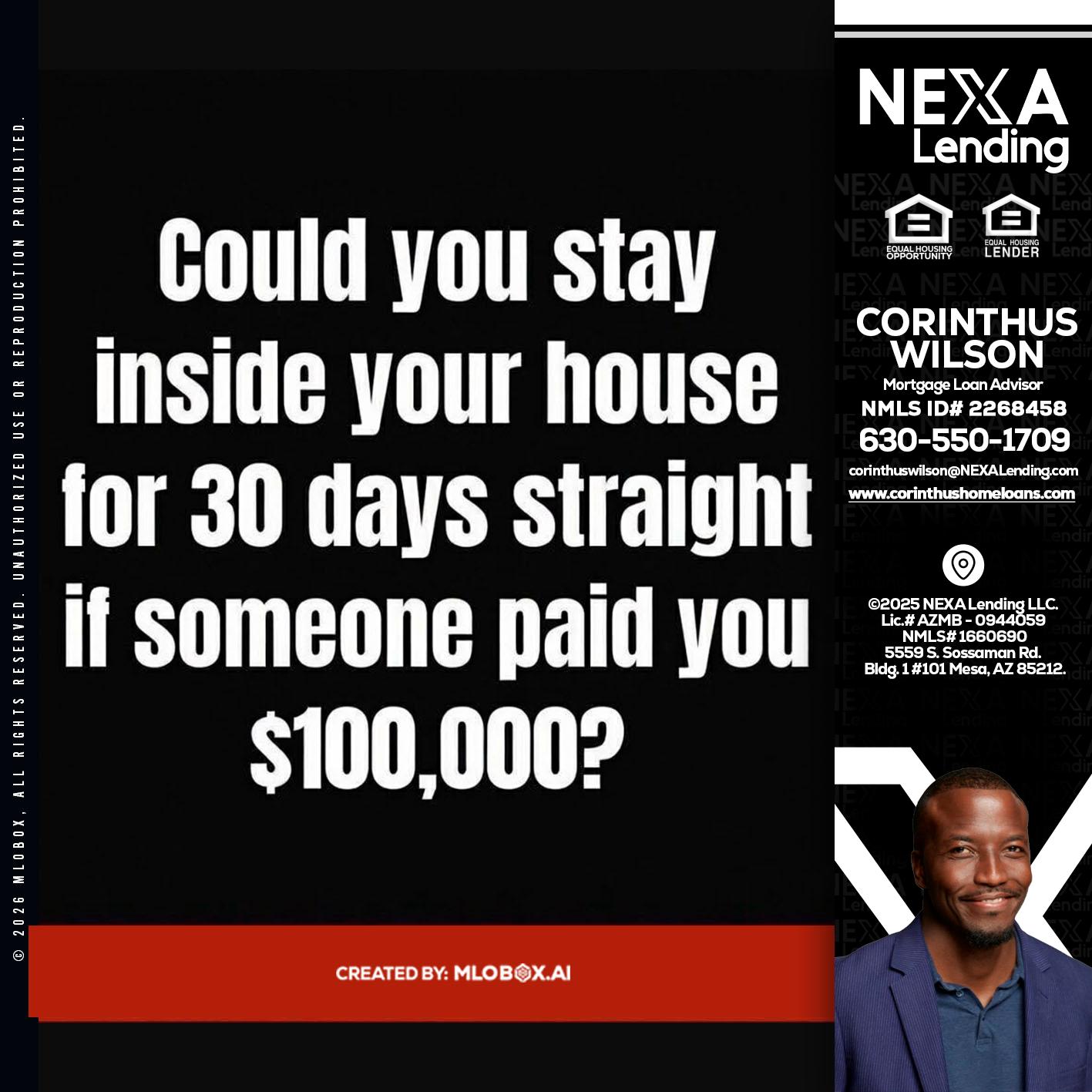 COULD YOU STAY - Corinthus Wilson -Loan Advisor/Investor/Commercial/International