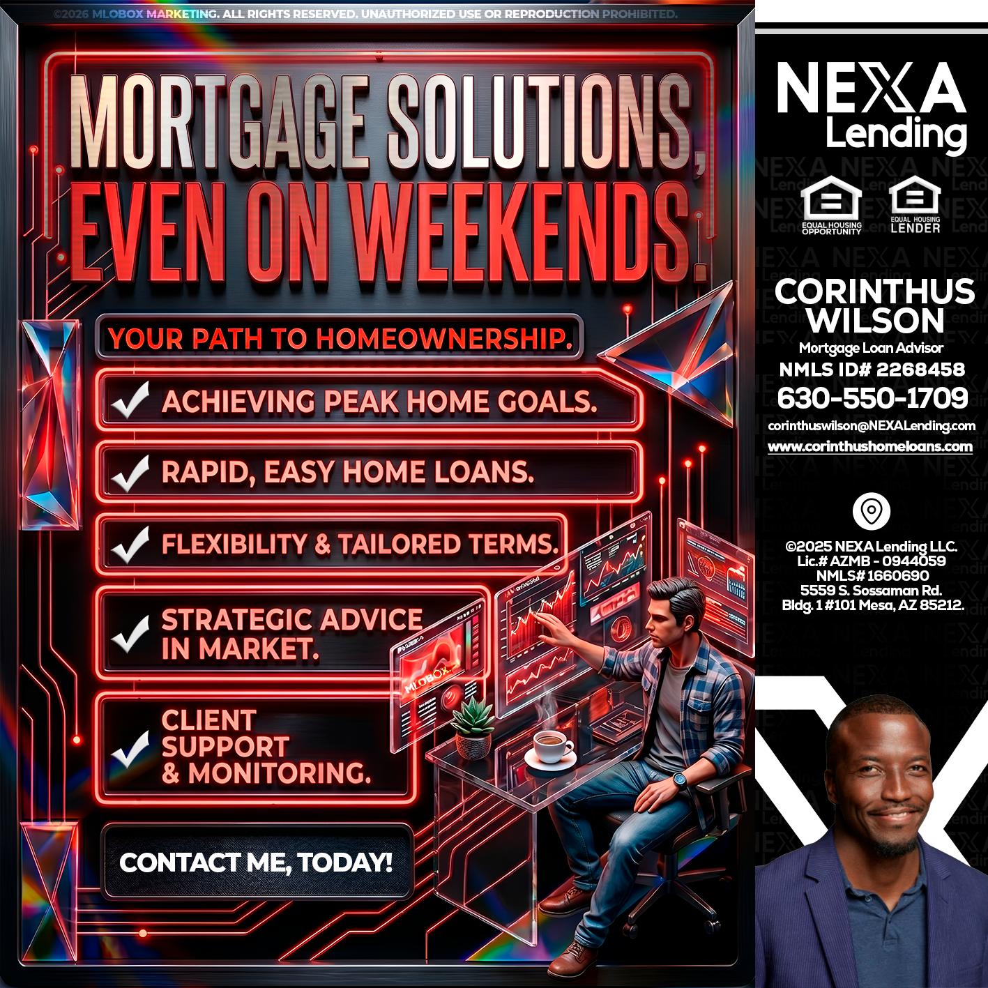 WEEKEND SOLUTIONS - Corinthus Wilson -Loan Advisor/Investor/Commercial/International