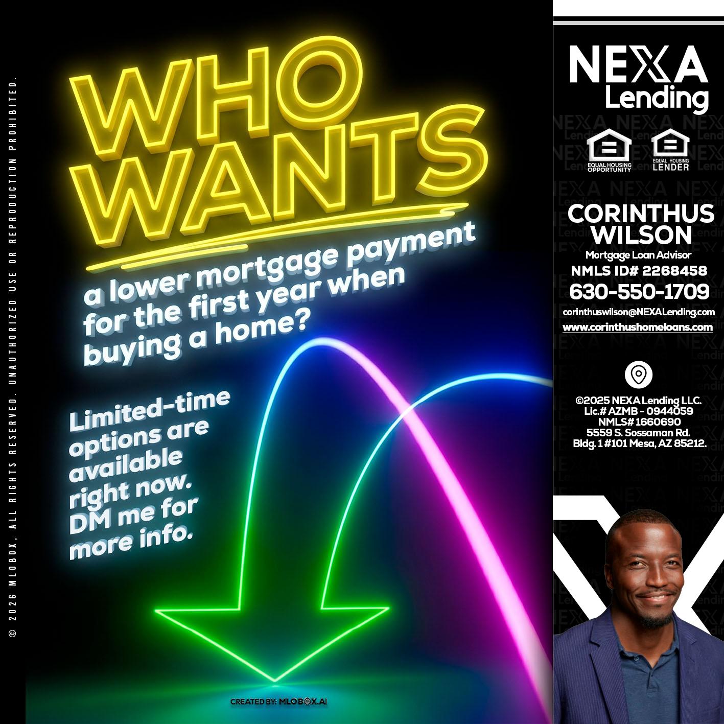 WHO WANTS - Corinthus Wilson -Loan Advisor/Investor/Commercial/International