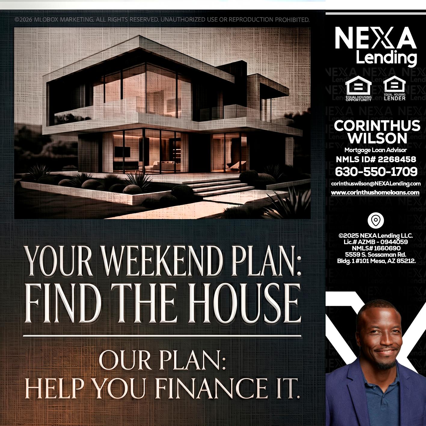YOUR WEEKEND PLAN - Corinthus Wilson -Loan Advisor/Investor/Commercial/International
