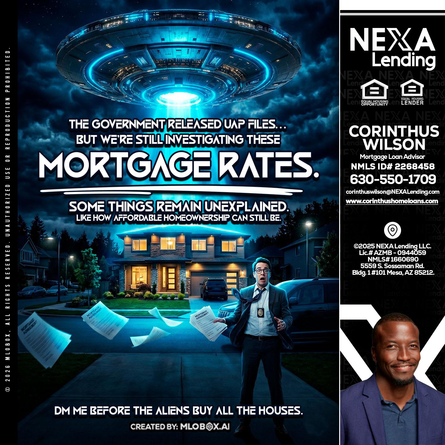 MORTGAGE RATES - Corinthus Wilson -Loan Advisor/Investor/Commercial/International