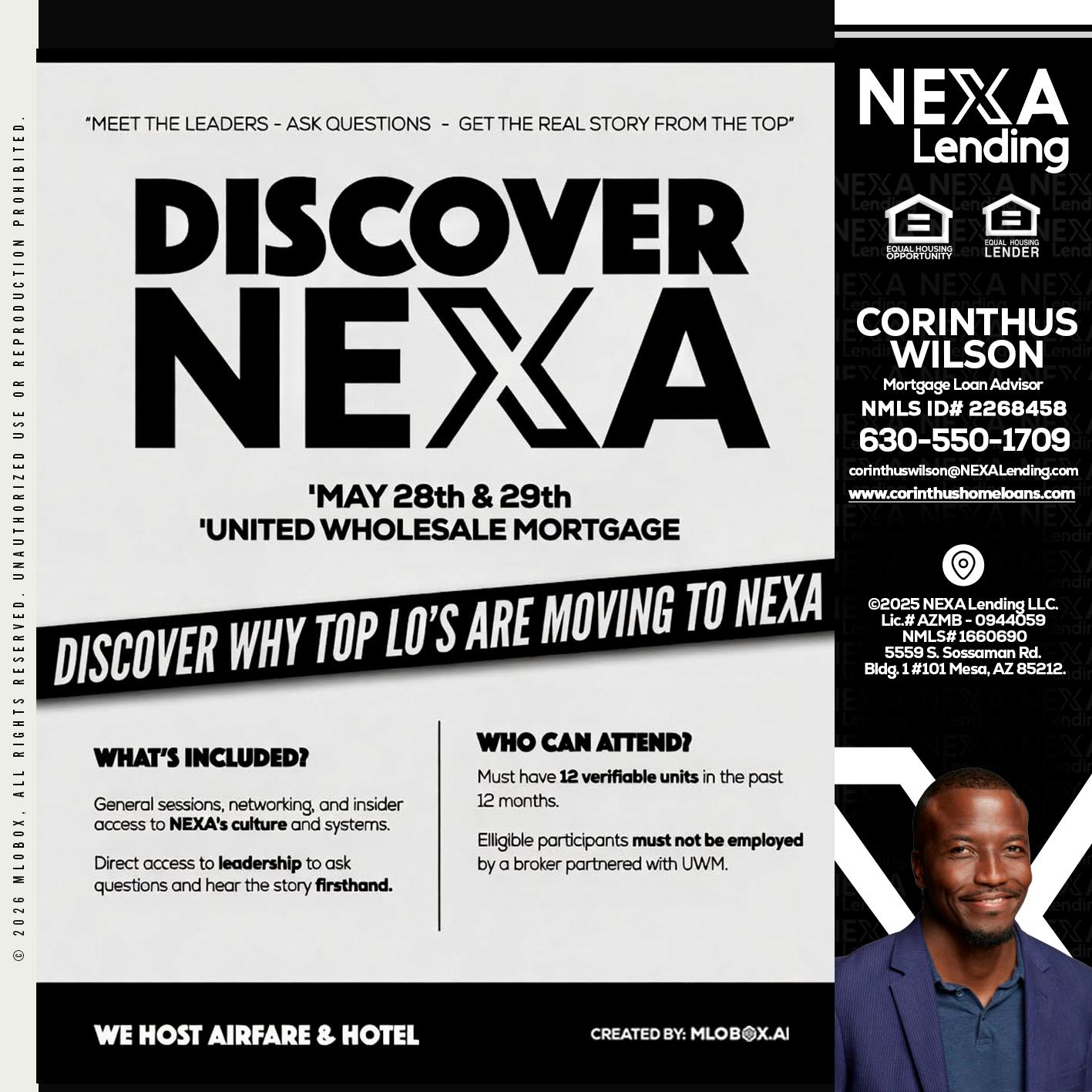 DISCOVER NEXA - Corinthus Wilson -Loan Advisor/Investor/Commercial/International