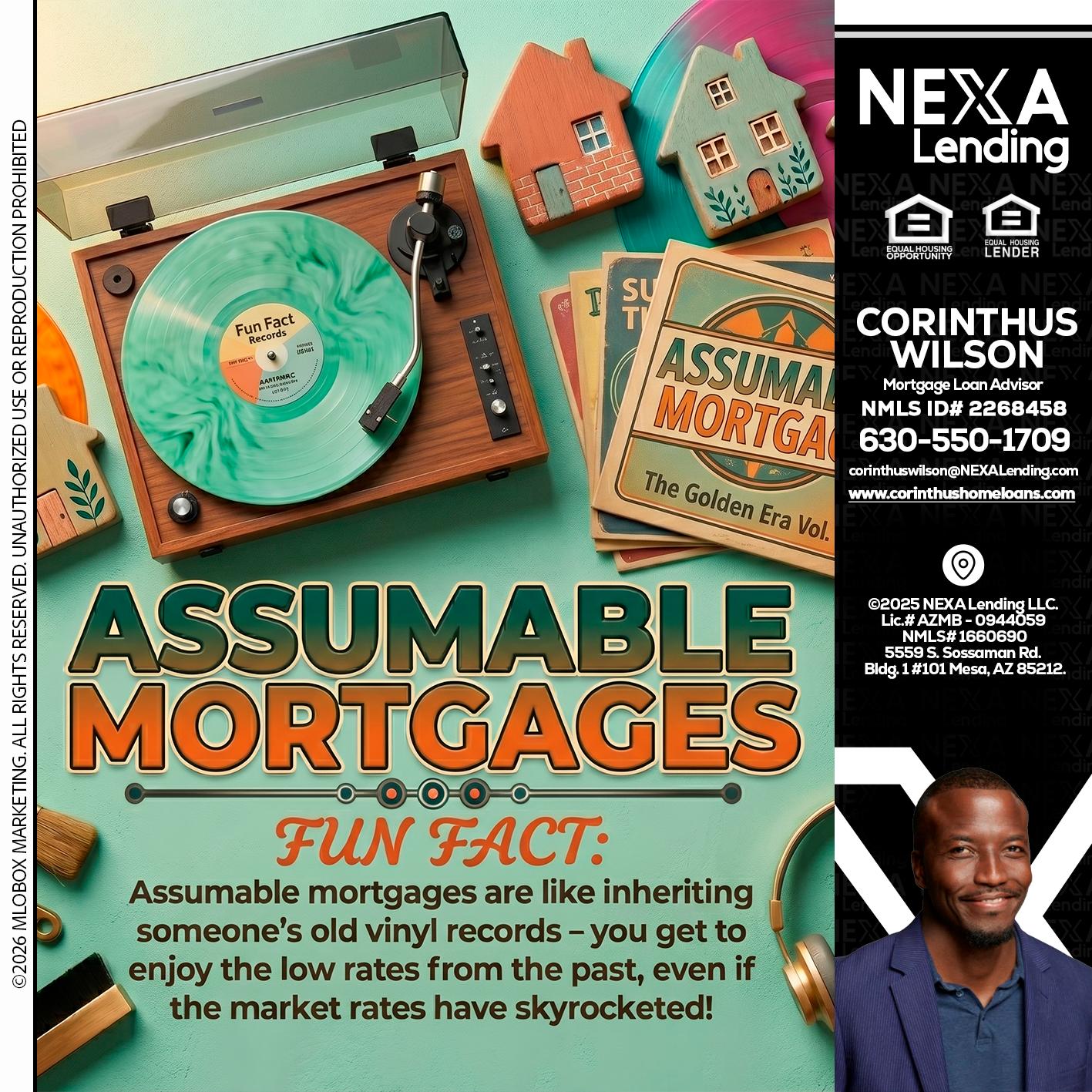 ASSUMABLE MORTGAGES - Corinthus Wilson -Loan Advisor/Investor/Commercial/International