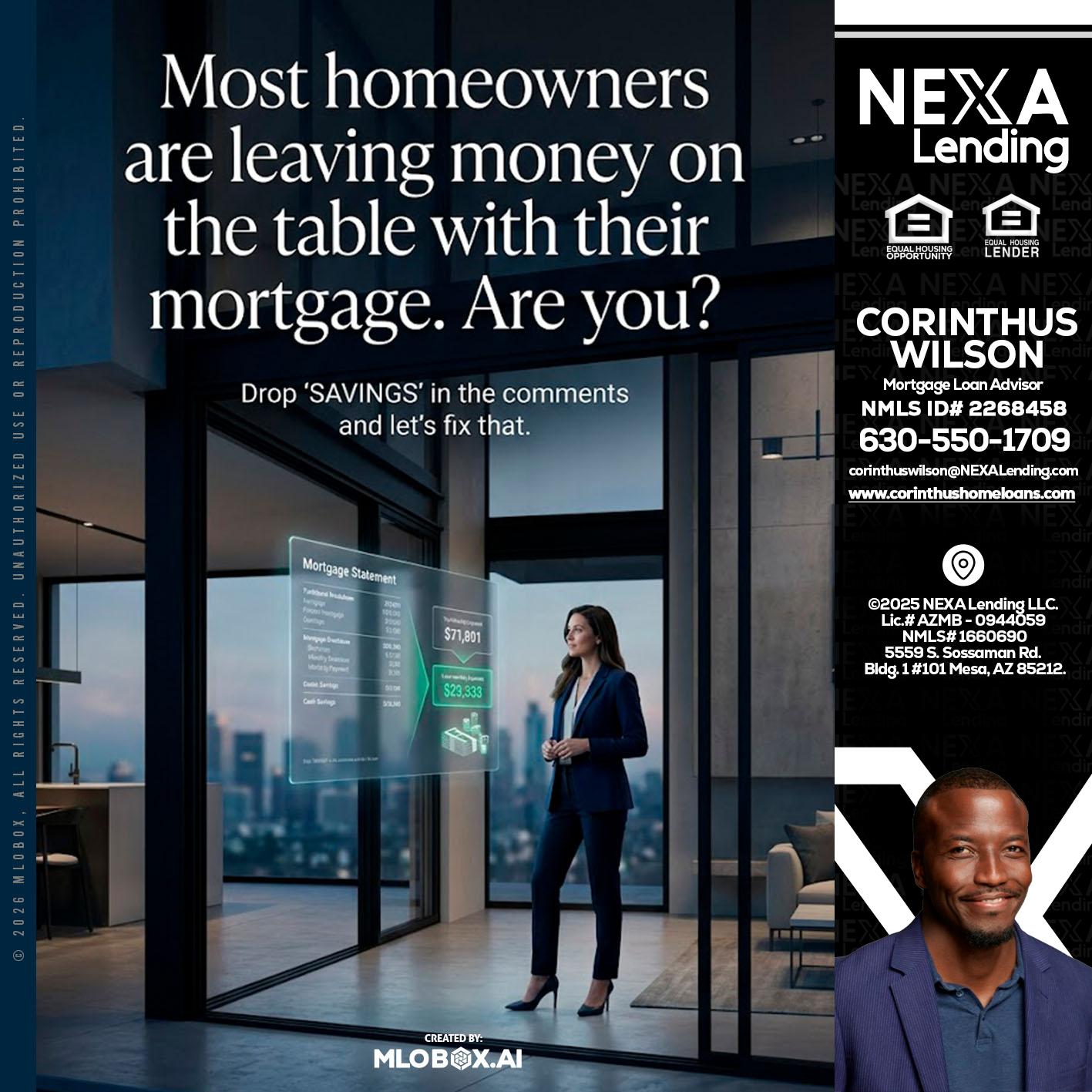 MOST OWNERS - Corinthus Wilson -Loan Advisor/Investor/Commercial/International
