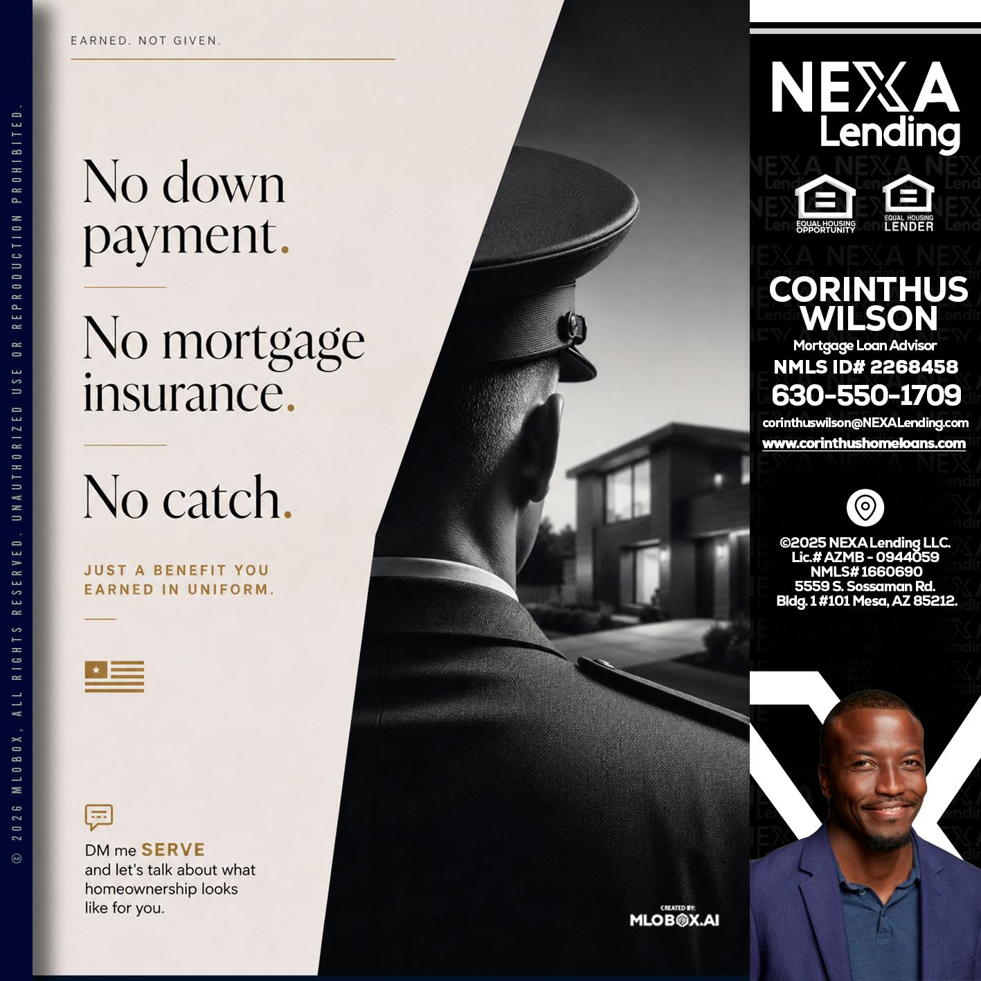 NO DOWN PAYMENT - Corinthus Wilson -Loan Advisor/Investor/Commercial/International