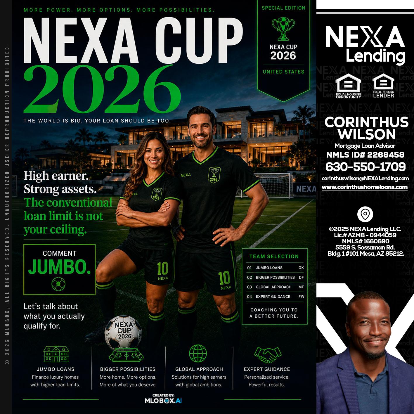 NEXA CUP 2026 - Corinthus Wilson -Loan Advisor/Investor/Commercial/International