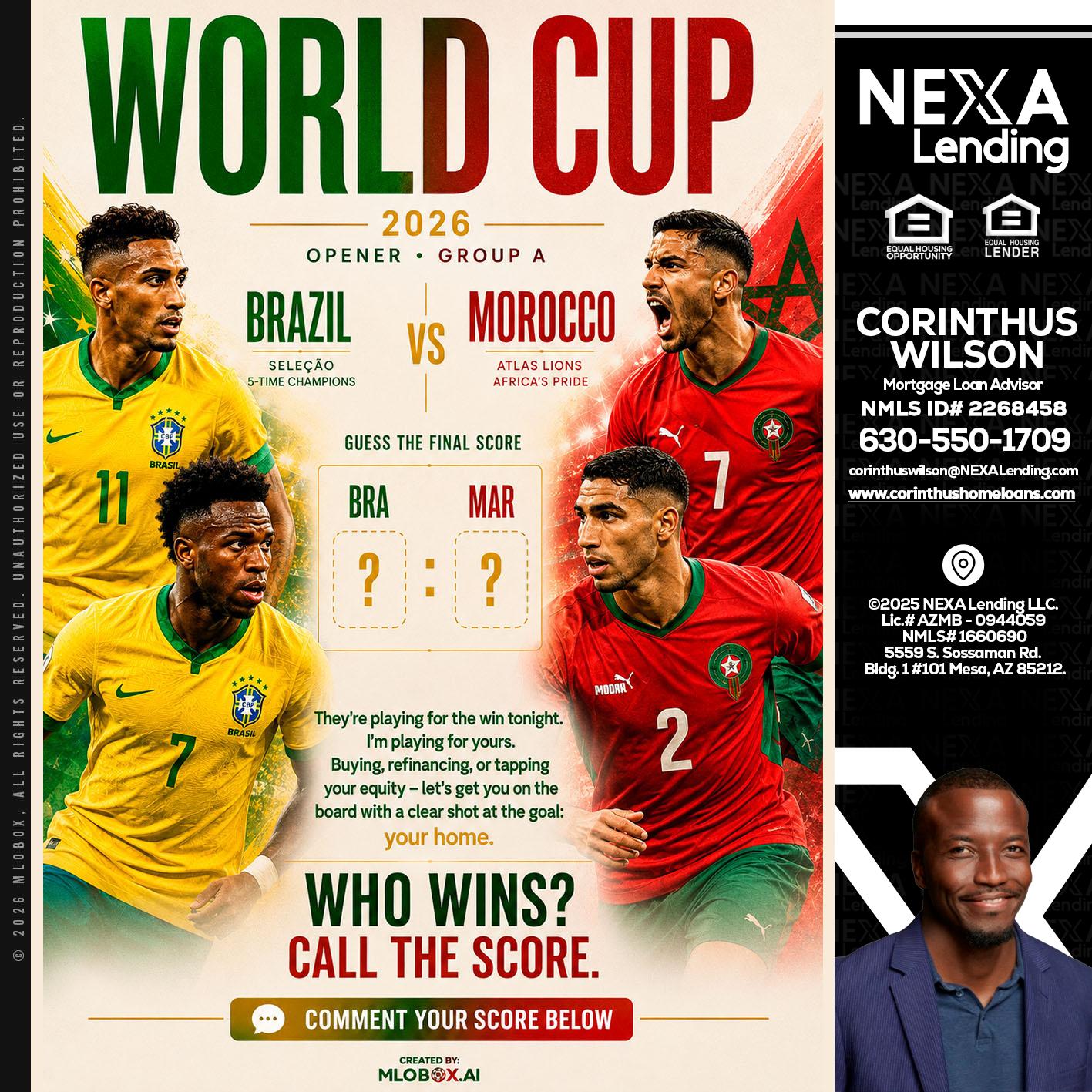 WORLD CUP - Corinthus Wilson -Loan Advisor/Investor/Commercial/International