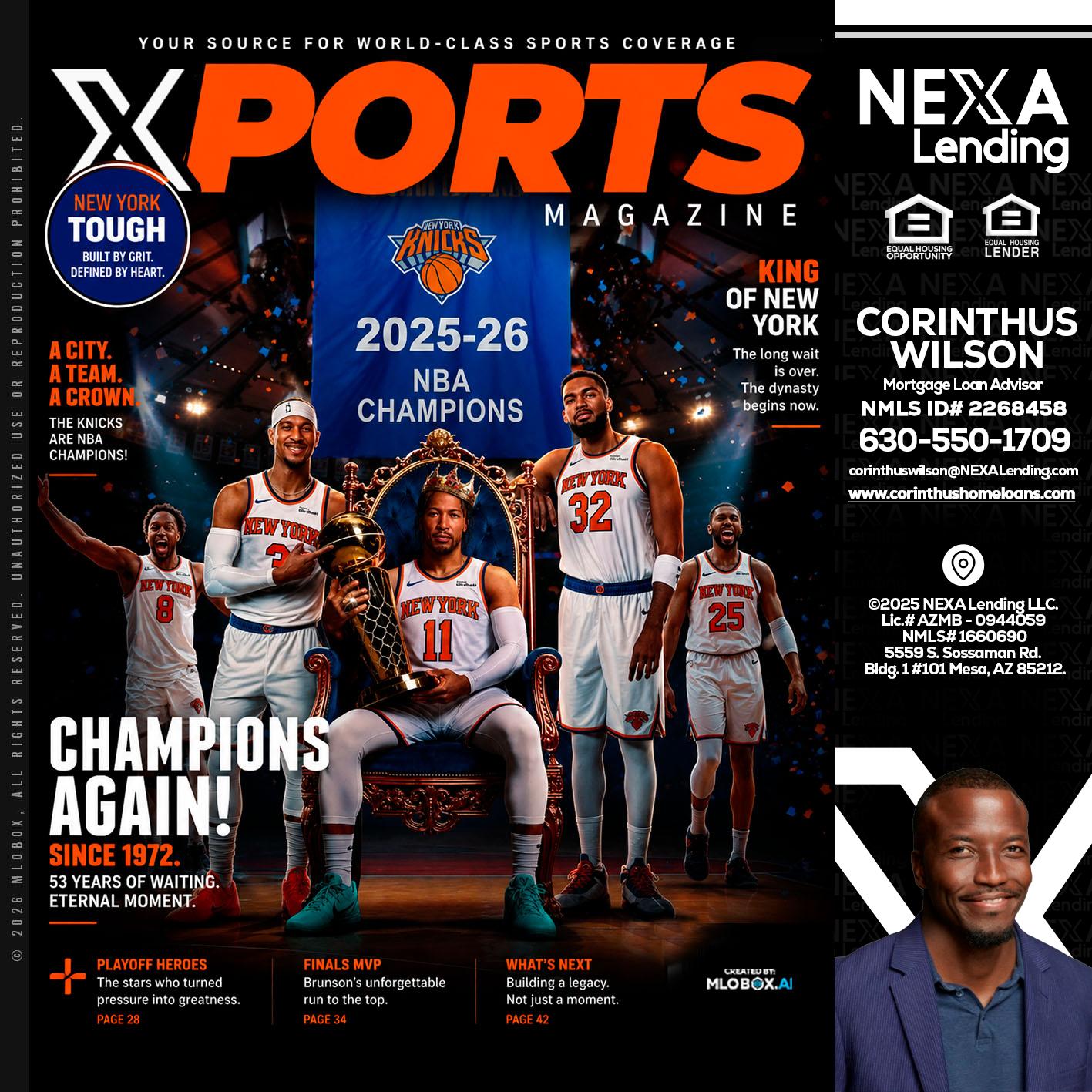 XPORTS MAGAZINE - Corinthus Wilson -Loan Advisor/Investor/Commercial/International