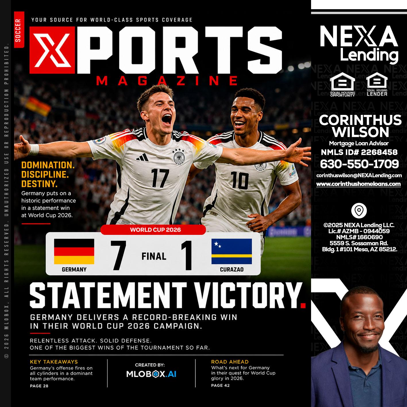 GERMANY VS CURASSAO (7-1) - Corinthus Wilson -Loan Advisor/Investor/Commercial/International