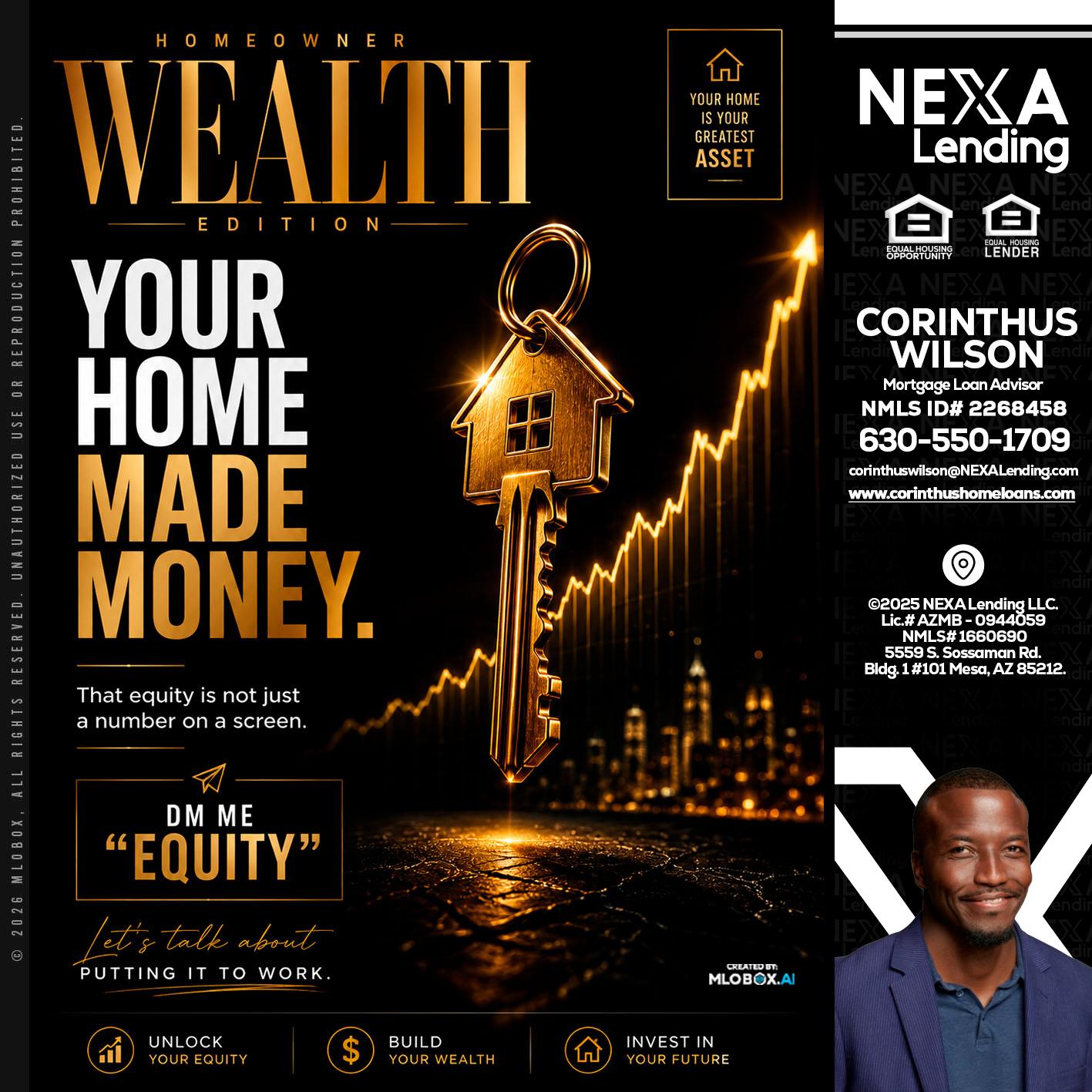 YOUR HOME MADE - Corinthus Wilson -Loan Advisor/Investor/Commercial/International