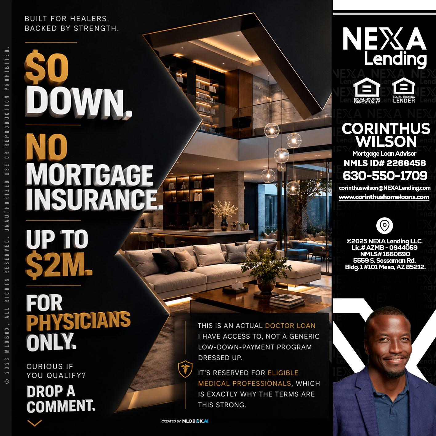 $0 DOWN - Corinthus Wilson -Loan Advisor/Investor/Commercial/International