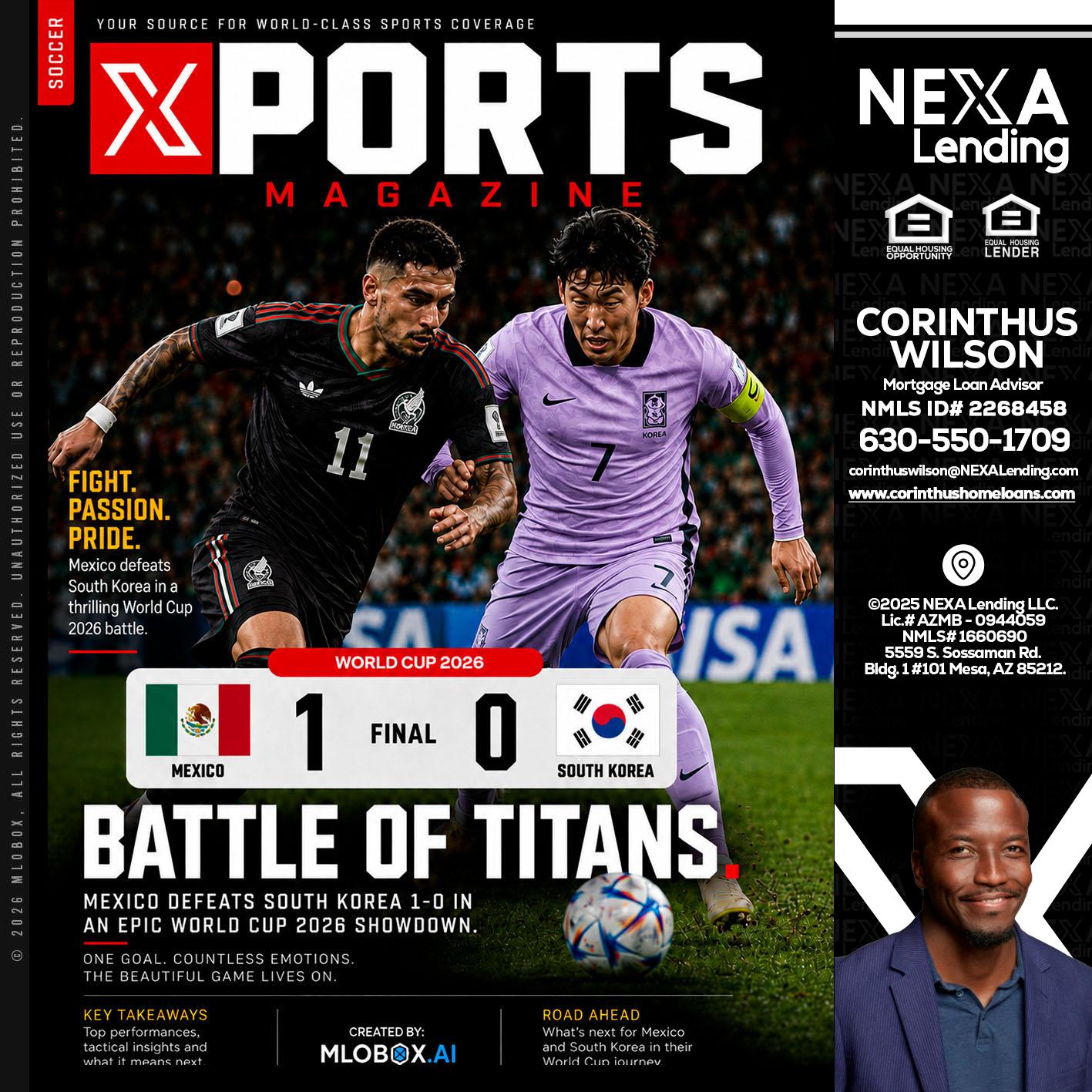 XPORTS MAGAZINE - Corinthus Wilson -Loan Advisor/Investor/Commercial/International