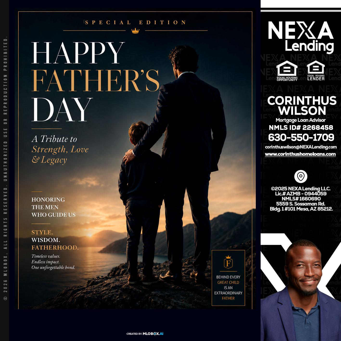 HAPPY FATHERS DAY - Corinthus Wilson -Loan Advisor/Investor/Commercial/International