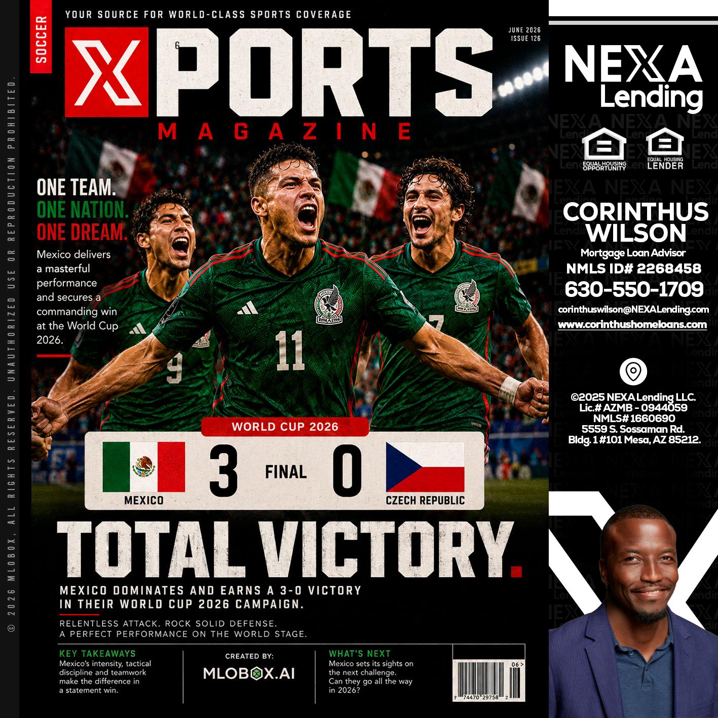 World Cup 2026 MEX 1-0 CZECH - Corinthus Wilson -Loan Advisor/Investor/Commercial/International
