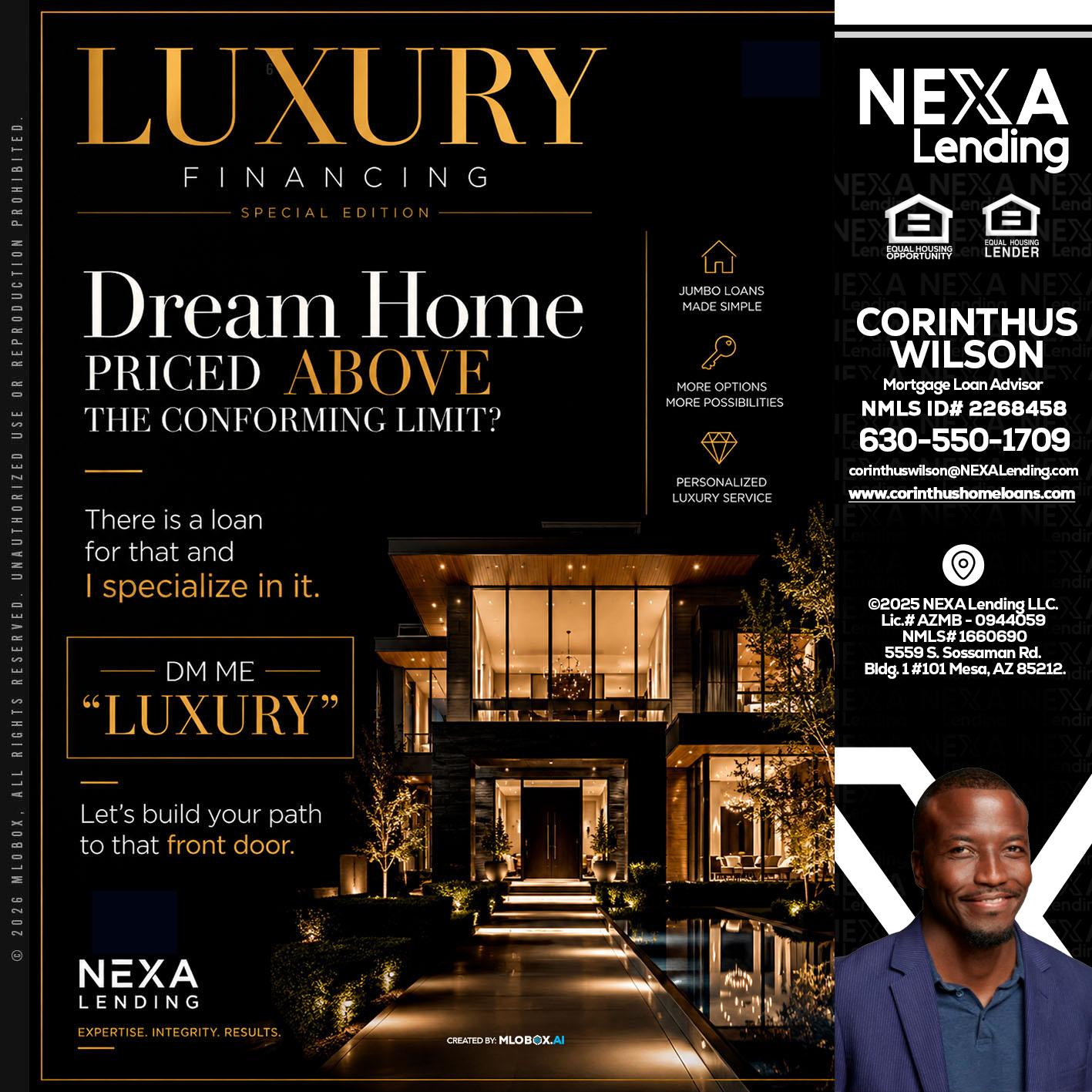 LUXURY - Corinthus Wilson -Loan Advisor/Investor/Commercial/International