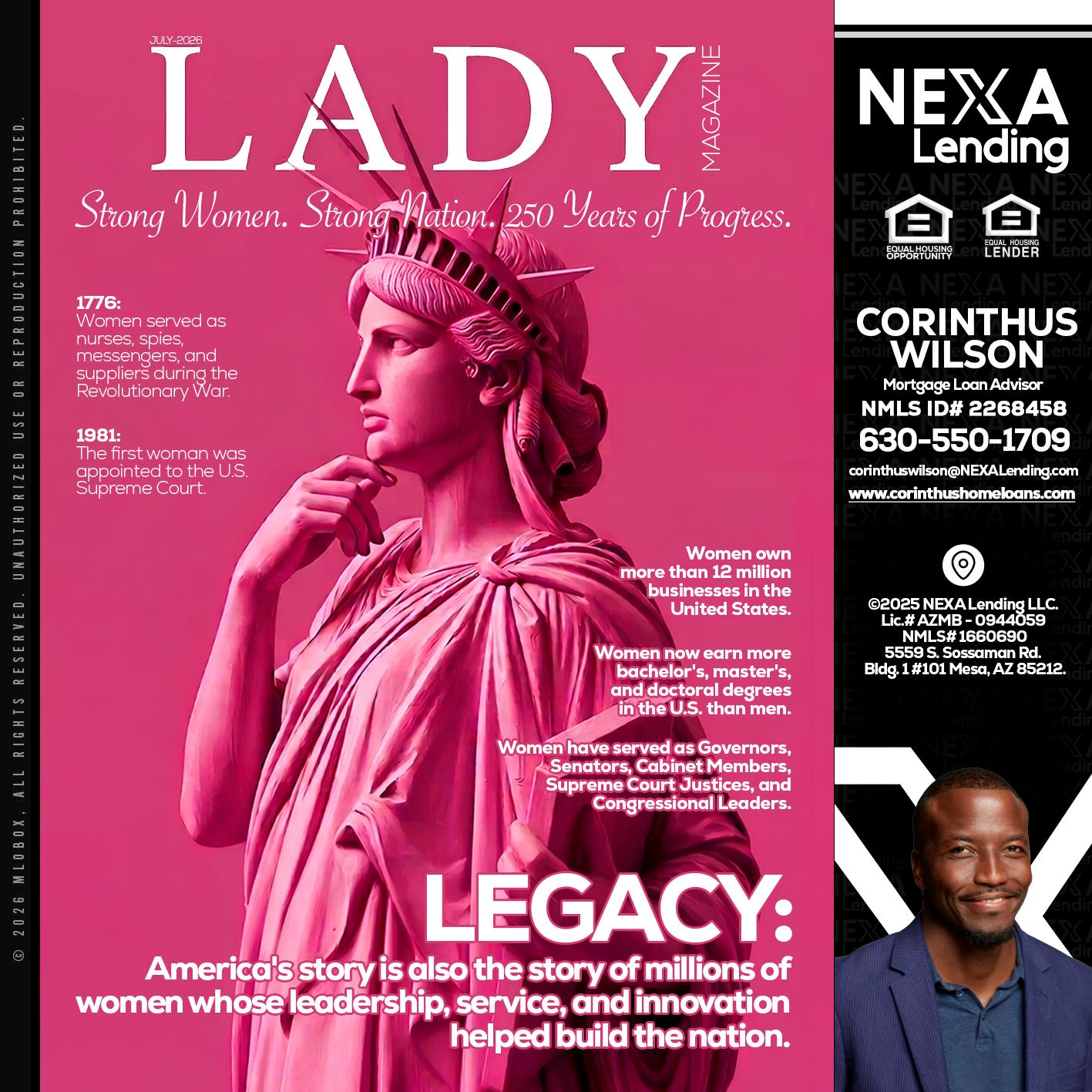 LADY LIBERTY! - Corinthus Wilson -Loan Advisor/Investor/Commercial/International